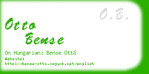 otto bense business card